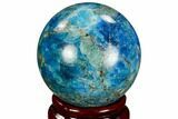 Bright Blue Apatite Sphere - Madagascar #121854-1